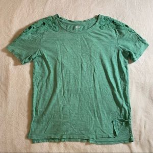 Old Navy Green Laced Top Girls SIze 14